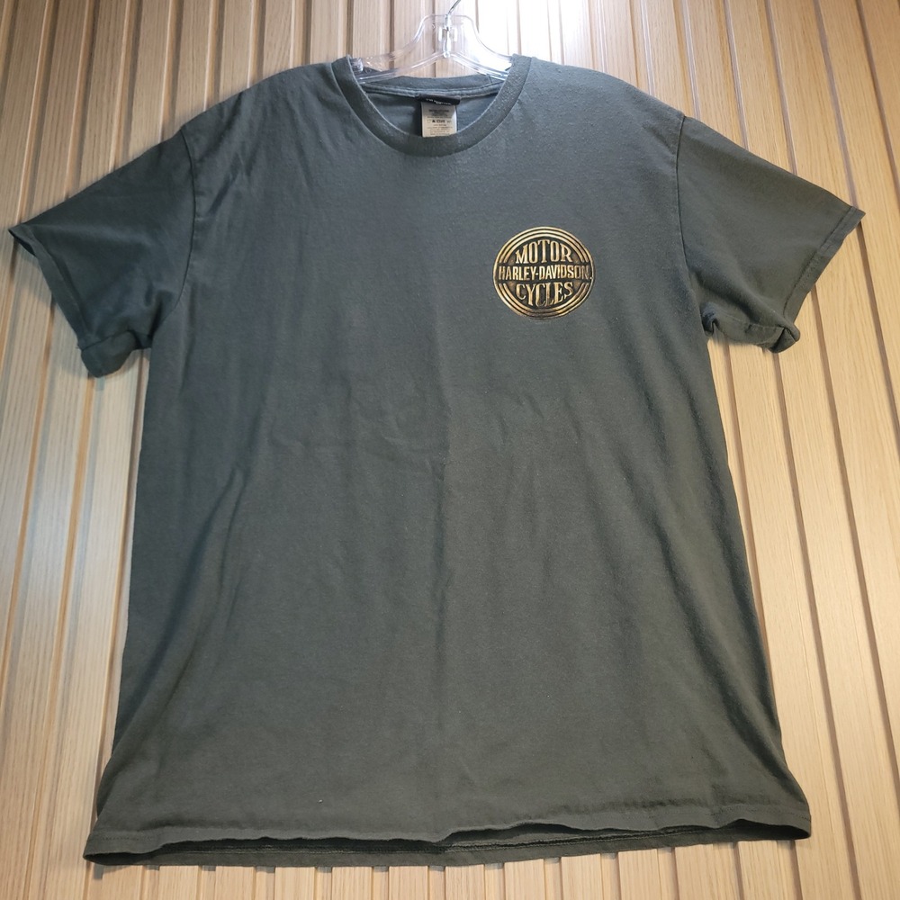 Harley Davidson Shirt Mens Large Gray Rommel Delmarva Delaware Graphic Tee L